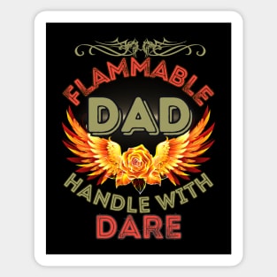 Flammable Dad - Dad Birthday Sticker